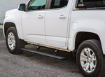 AMP Research Running Board, Textured Powder Coated, Black, Die Cast Aluminum - 76153-01A