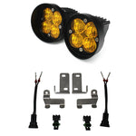 Baja Design Driving/Fog Light, LED Bulb, 4 LED Bulbs, 3.5 in Round, Set Of 2 - 447115