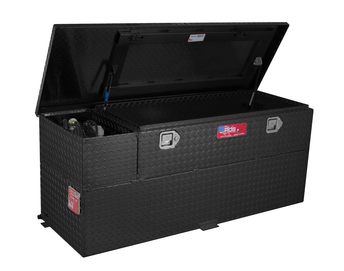 RDS Tanks Liquid Transfer Tank, 20 in Length x 44 in Width x 10 in Height Tool Box, 60 gal Capacity, Black - 73326PC