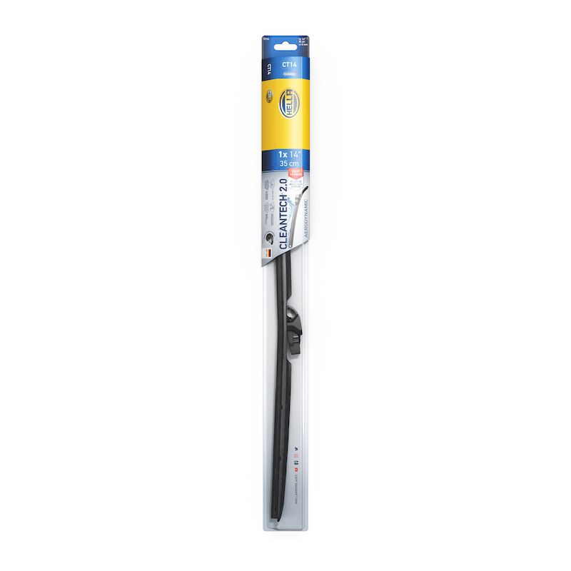 HELLA Windshield Wiper Blade, Cleantech 2, 14 in, Steel Frame - 358054141