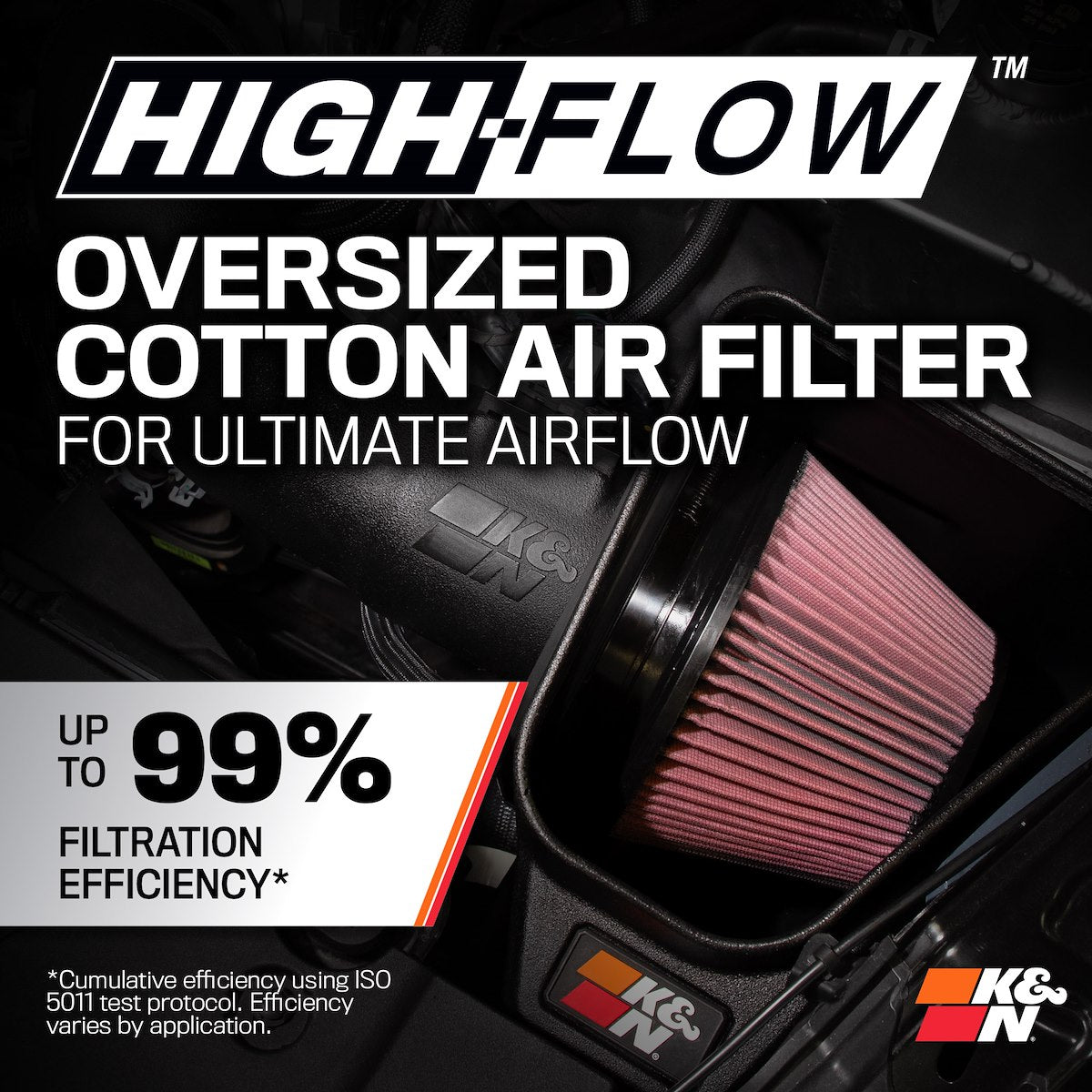 K&N Air Cleaner Assemblies and Air Intake Kits 63-2626 product image 5