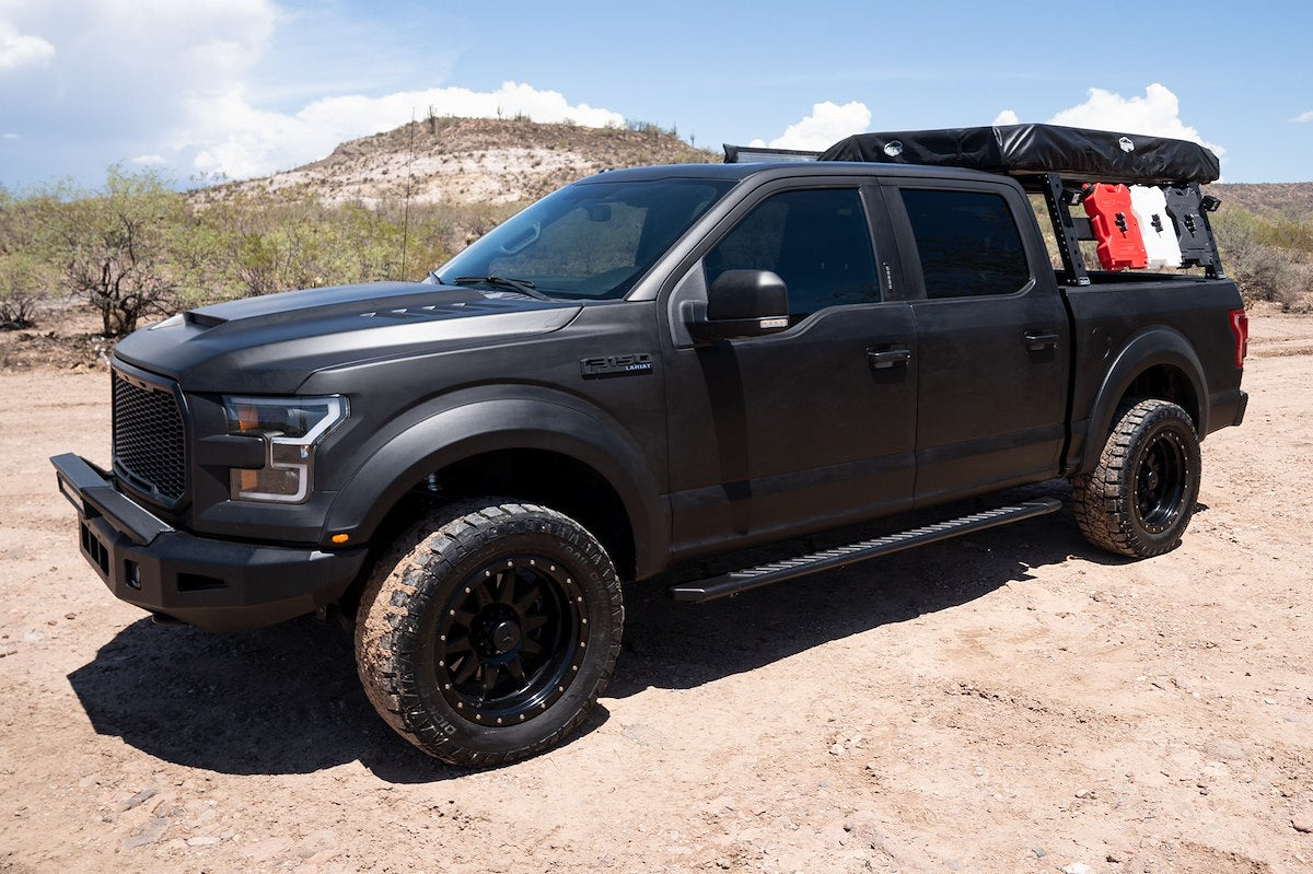 Raptor Series Running Board, Textured, Black, Aluminum - 2204-0379BT