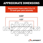 Lippert Slide Out Gear, 2-1/2 in Diameter - 123356