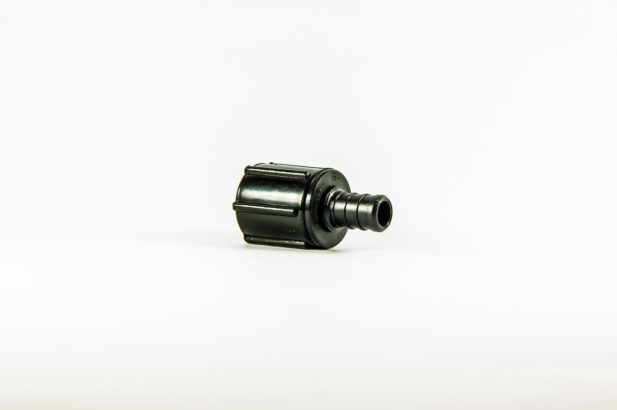 Elkhart Supply Fresh Water Fitting, 1/2 in PEX x 1/2 in PEX, Black - 29873