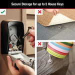 Master Lock Starter Sentry Key Storage Case, 2-1/4 Ich Width x 3-1/4 in Height x 1 in Depth Internal Dimension, Black - 5401D