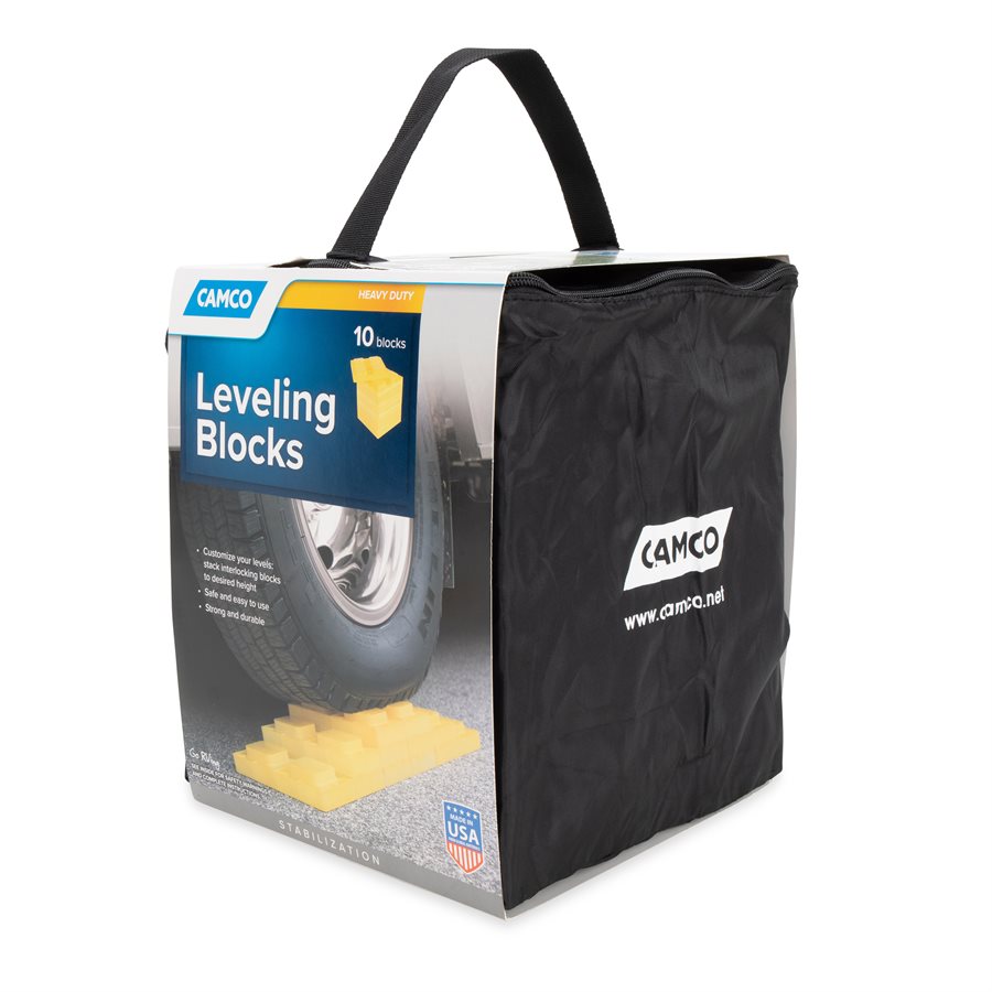 Camco Leveling Block, 8-1/4 in Length x 8-1/4 in x 1 Height, 4000 lb Capacity, Set Of 10 - 44505