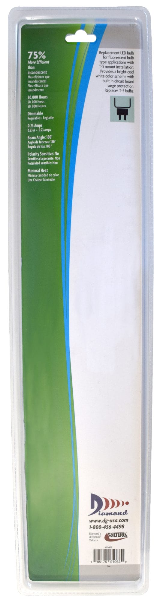 Valterra Multi Purpose Light Bulb - LED, Replacement For T5 12 in Bulb, Fluorescent 39 Diode LED Bulb, Bright White, Pack of 2 - DG72612VP