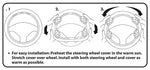 Plasticolor Steering Wheel Cover, For 14-1/2 To 15 in Wheels, Toyota Ellipes Logo And Red Contrast Stitching, Black - 006498R01