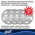 Coast2Coast Wheel Skin, 17 in, 5 Spokes, Chrome, Set Of 4 - IWCIMP84X