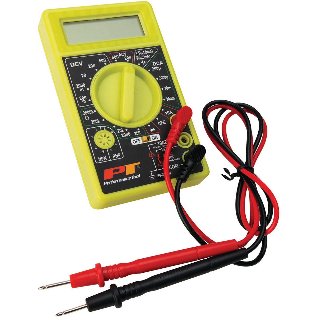 Performance Tool Electrical Multi-Tester, 9 V Battery Powered - W2974