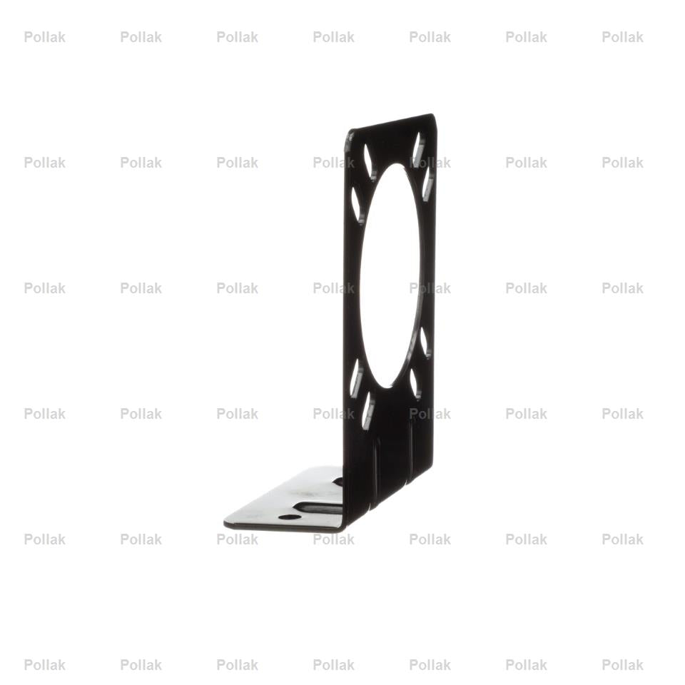 Pollak Trailer Wiring Connector Mounting Bracket, For Use With 7 Way RV Connector, 90 degree Bend, Black - 12-711U