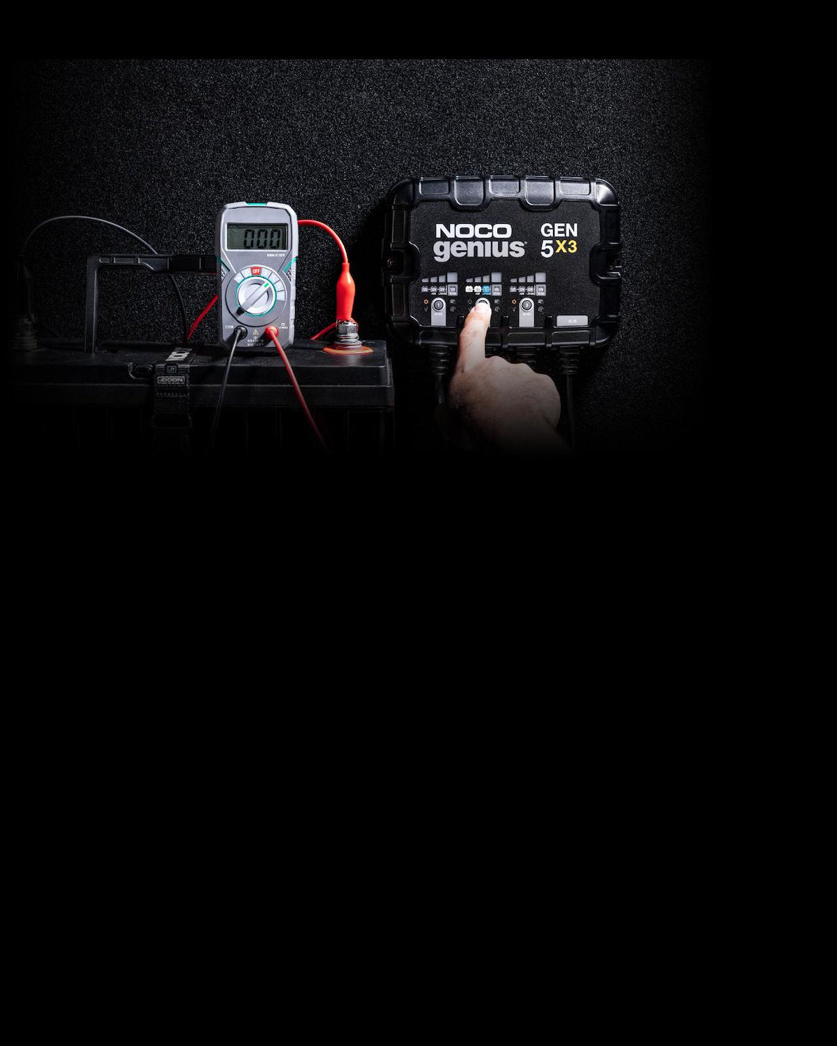 NOCO Battery Charger, For 12 V Batteries, 3 Bank Onboard Charger/5 amp Per Bank, 120 To 240 V AC/50 To 60 Hz - GEN5X3