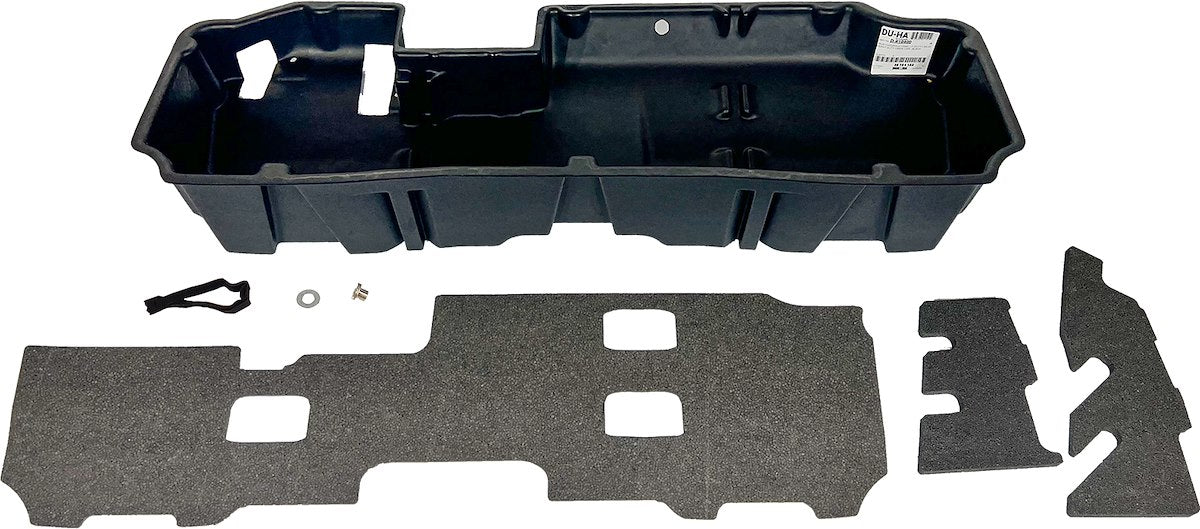 Du-Ha Under Seat Storage Unit, 2 Compartments, 19-1/4 in Length x 55-1/4 in Width x 9-1/4 in Height, Black - 10400