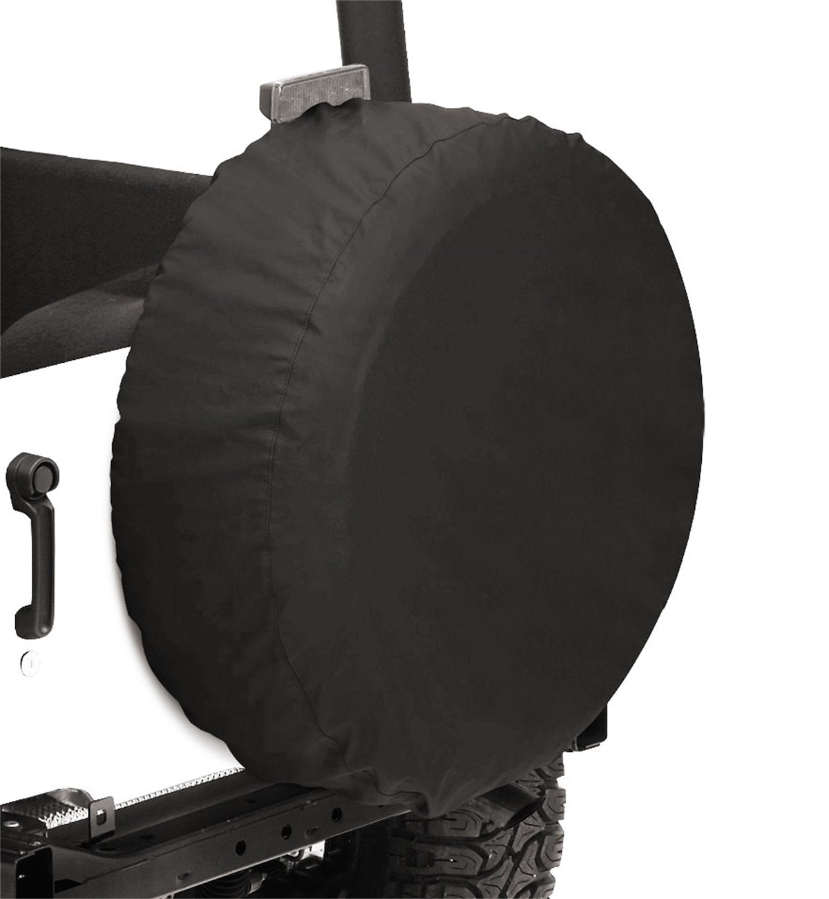 Bestop Spare Tire Cover, 32 in x 12 in- 255/75/R18, Black Diamond - 61032-35