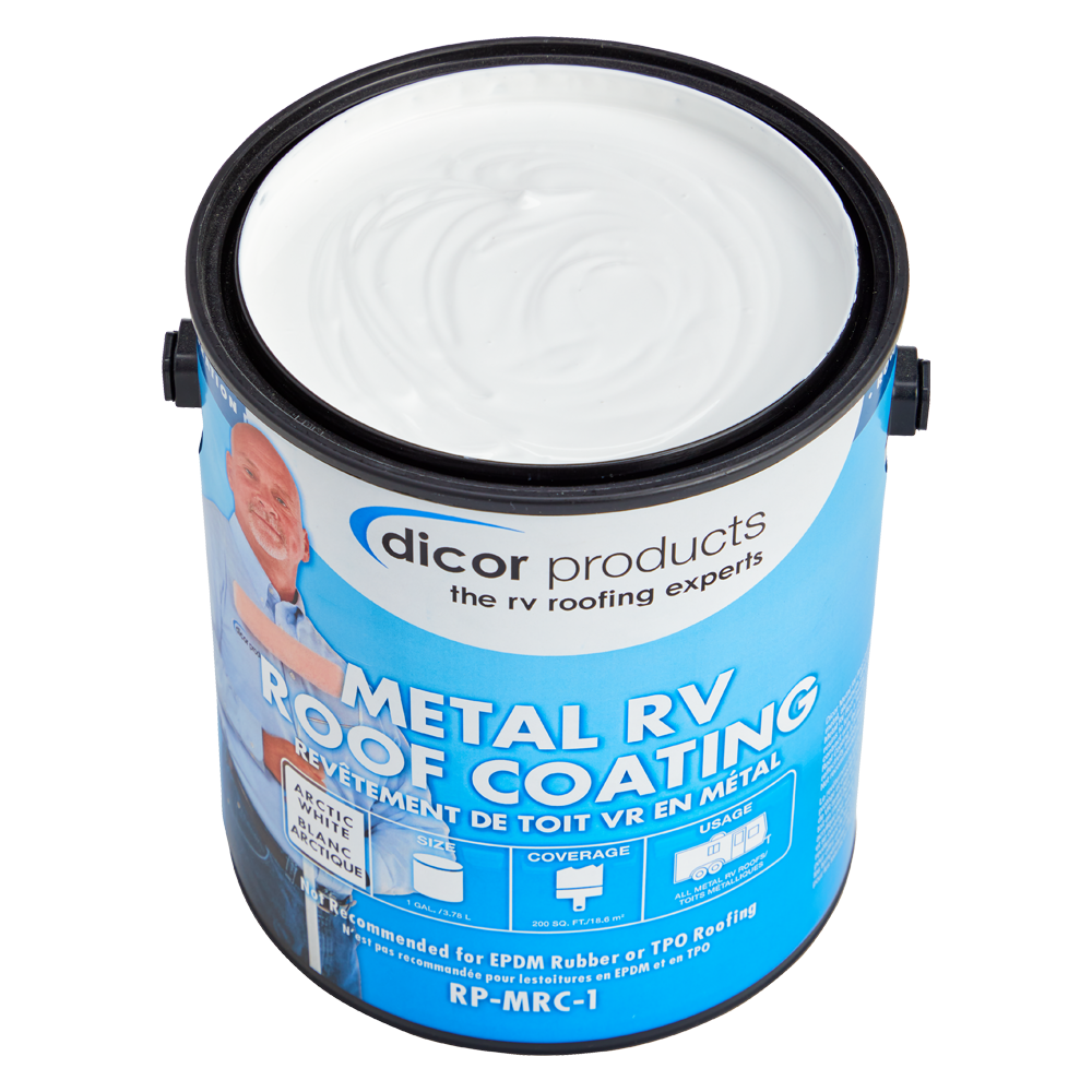 Dicor Corp. Roof Coating, 200 Square ft, White, 1 gal Can - RP-MRC-1