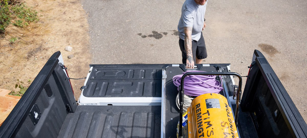 Cargo Glide Bed Slide, CargoGlide 2.0, 600 lb Capacity, 63 in Length x 24 in Width x 4.7 in Height - DCG600-6324
