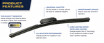 Rain-X Windshield Wiper Blade, 22 in Length, Black - 5079279-3