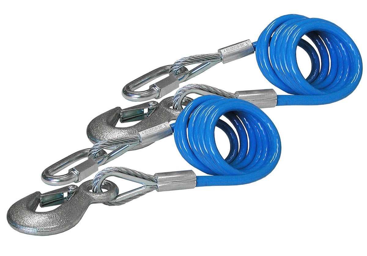 Roadmaster Trailer Safety Cable, 6000 lb Rated, 68 in Length, Galvanized Steel, Set Of 2 - 643