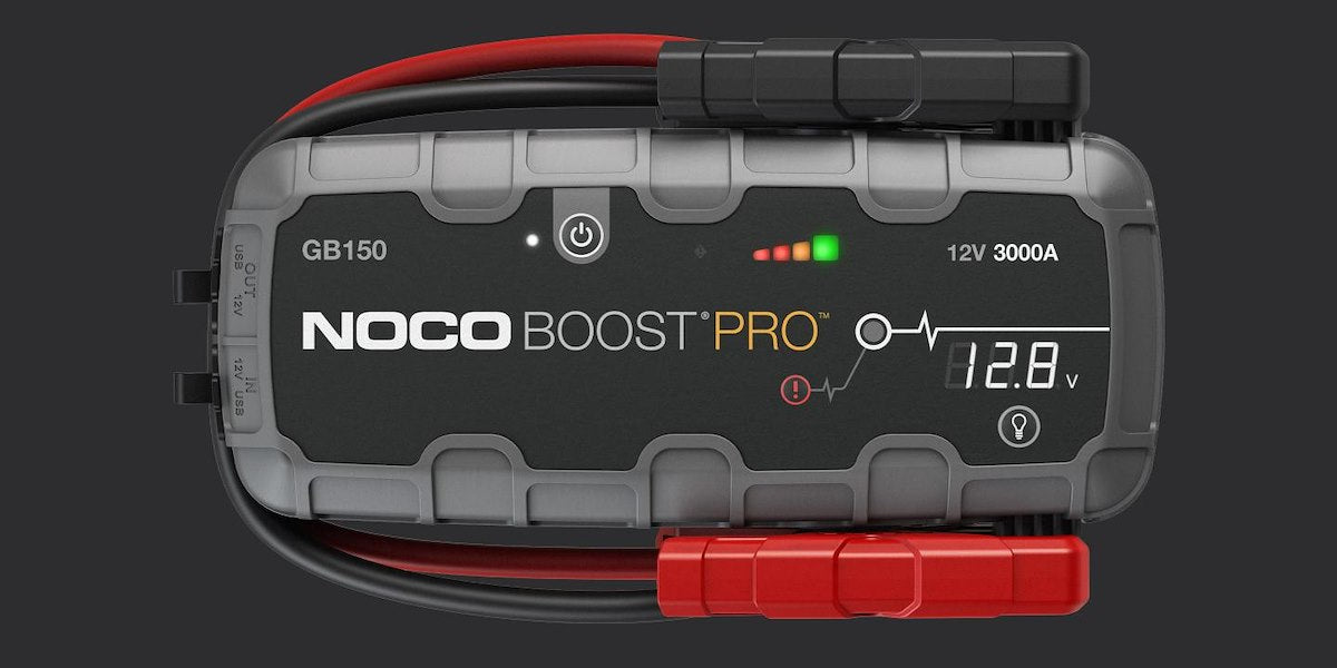 NOCO Battery Jump Starter, 88 Watt Hours Capacity Lithium-Ion Battery, 3000 Peak amp, Up To 80 Jump Starts Per Charge - GB150