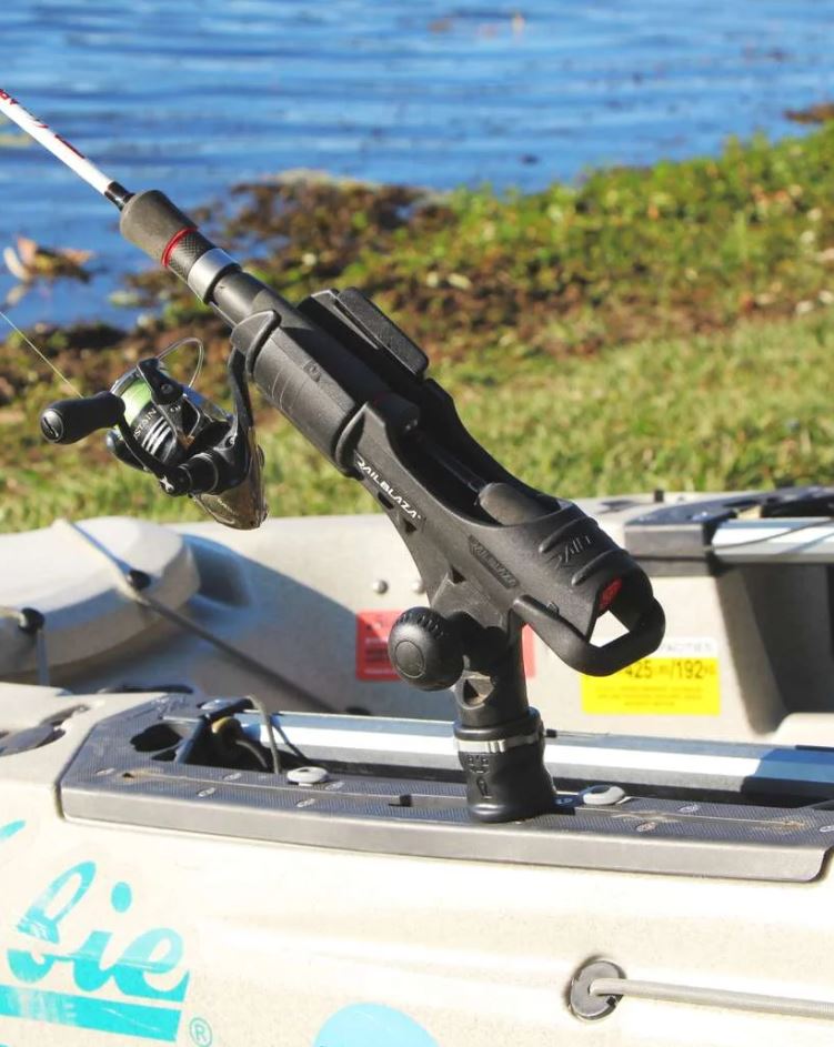Railblaza Fishing Rod Holder, 360 degree Rotatable/90 degree Vertical Rotation, Black, 9 in Width - 08-0085-11