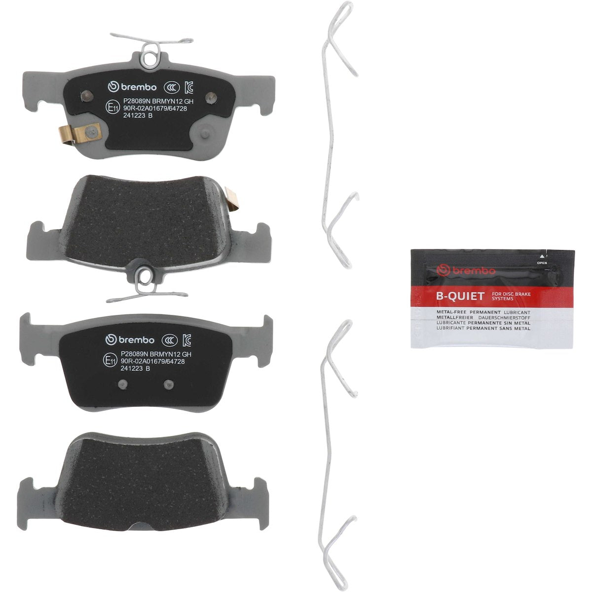 Brembo Brake Pad, FMSI Number D1878-9106, Ceramic, Set Of 4 - P28089N