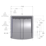 Camco Roof Vent Cover, For 14 in x 14 in Vents, White - 40431