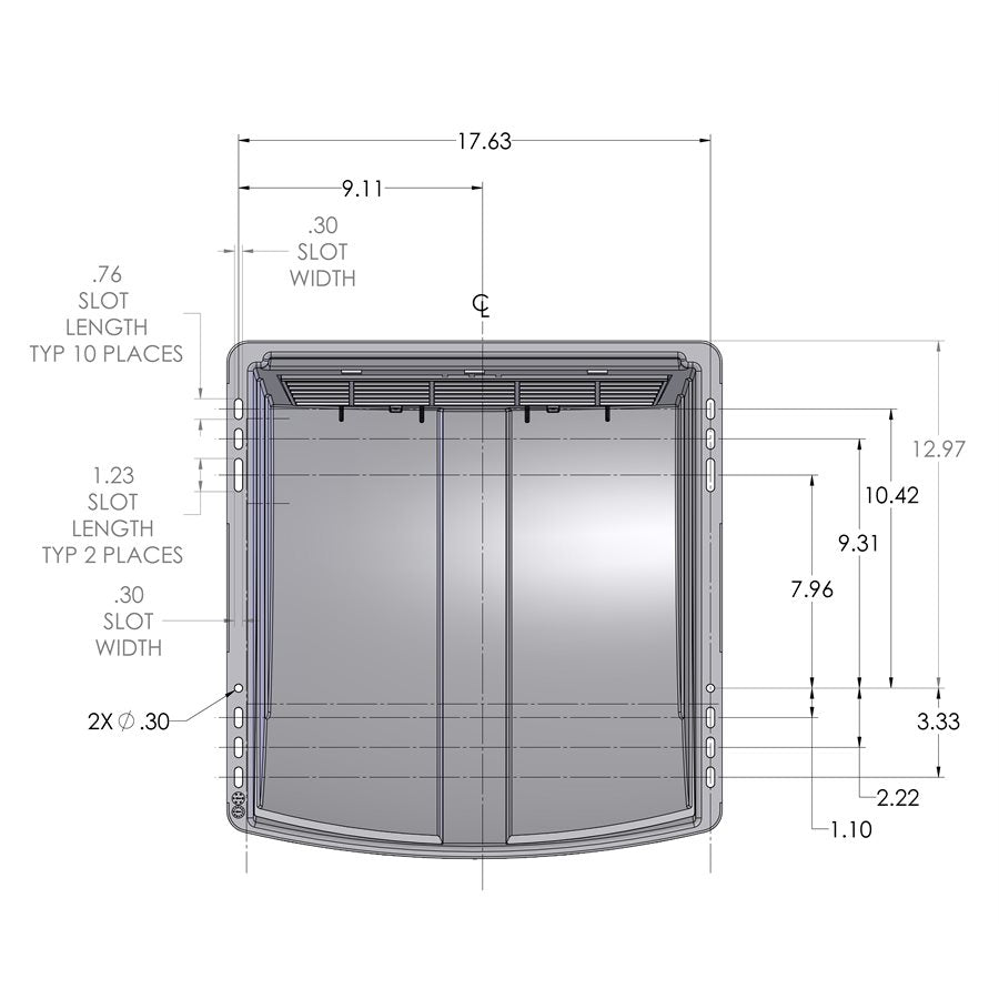 Camco Roof Vent Cover, For 14 in x 14 in Vents, White - 40431