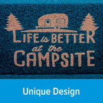 Camco Door Mat, Blue, 29 in Width x 17-1/4 in Length - 53201