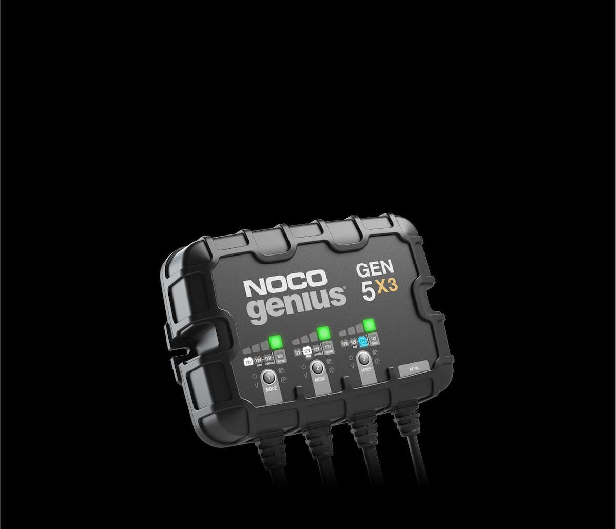 NOCO Battery Charger, For 12 V Batteries, 3 Bank Onboard Charger/5 amp Per Bank, 120 To 240 V AC/50 To 60 Hz - GEN5X3
