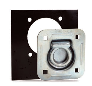 Pacific Cargo D-Ring Recessed Pan, 4.84 in Length x 4-1/2 in Width, 3 in x 3.21 in Hole To Hole Length, 2000 lb Load Capacity - 4277-MP-K