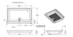 Specialty Recreation Shower Pan, 24 in x 38 in x 5.78 in, White - SP2438WC