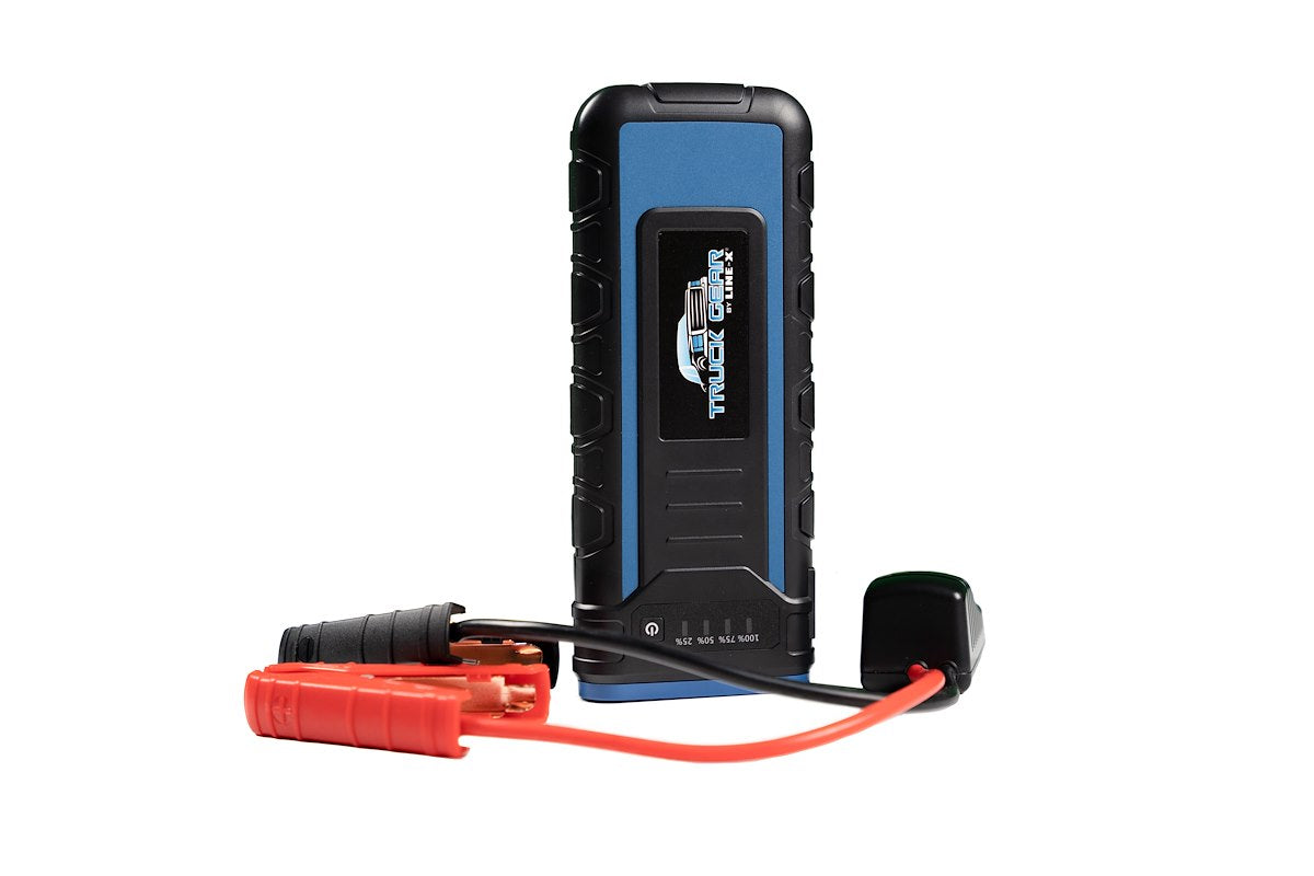 LINE-X Accessories Battery Jump Starter, 62.9 Watt Hours Capacity Lithium-Ion Battery, 1200 Peak amp, 15 Watts(5V/3A) - JUMPSTART2