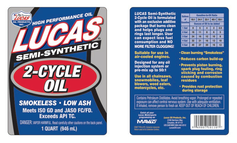 Lucas Oil Oil, SAE 20, 1 qt Bottle - 10110