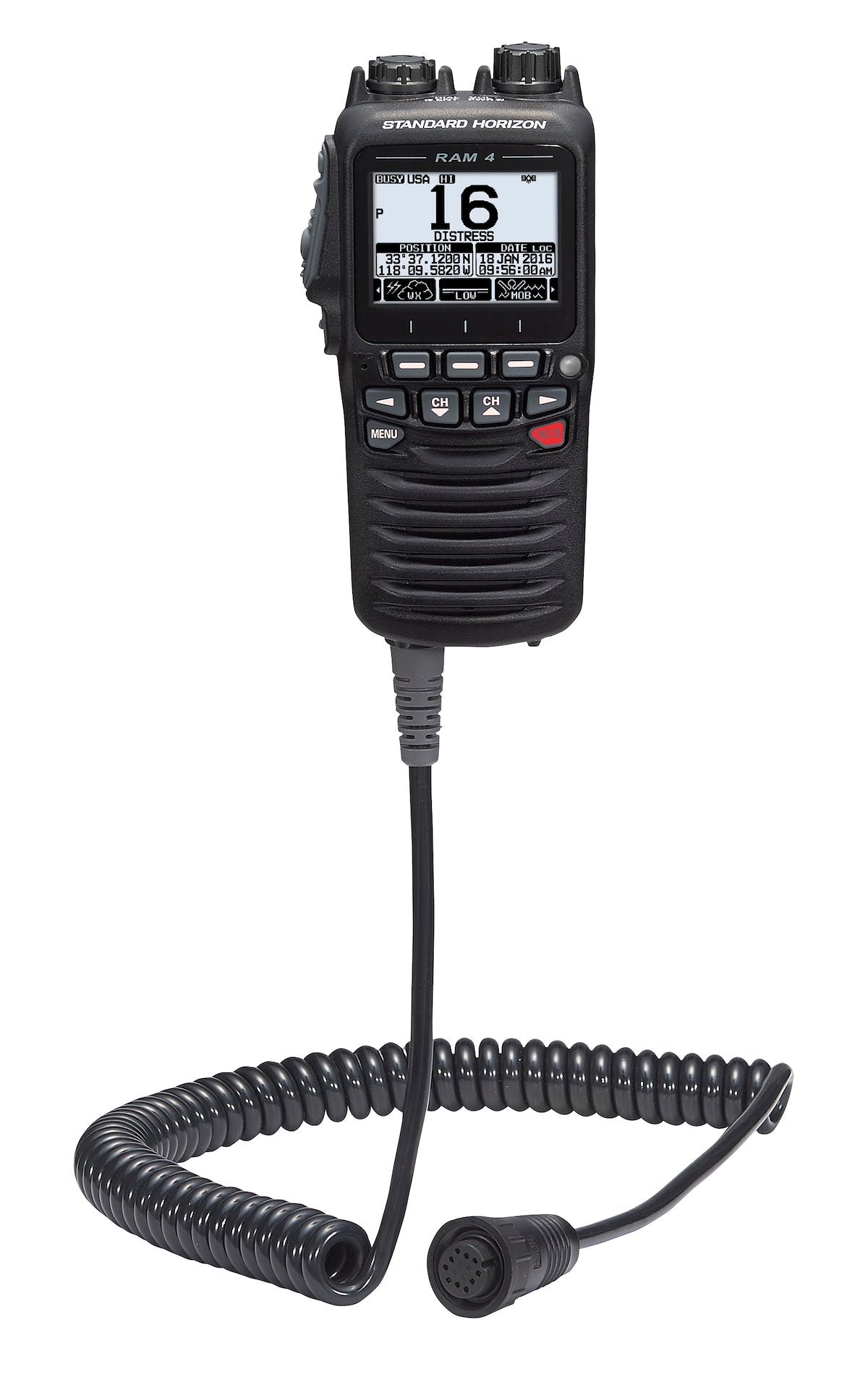 Standard Horizon VHF Radio Microphone, Black - SSM-70H