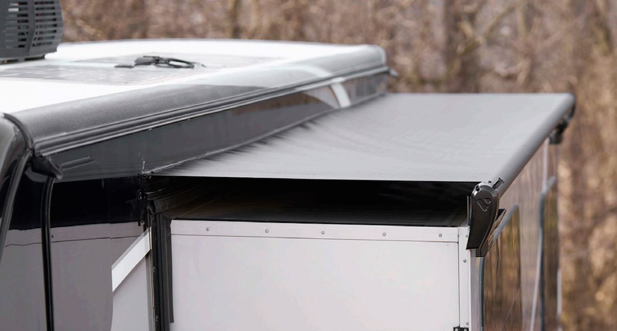 Velarium Awning, 156 in Slider Length x 48 in Extension, Flange Size Range 146 To 151.75 in, 151 in Fabric Width - VSTK15600000