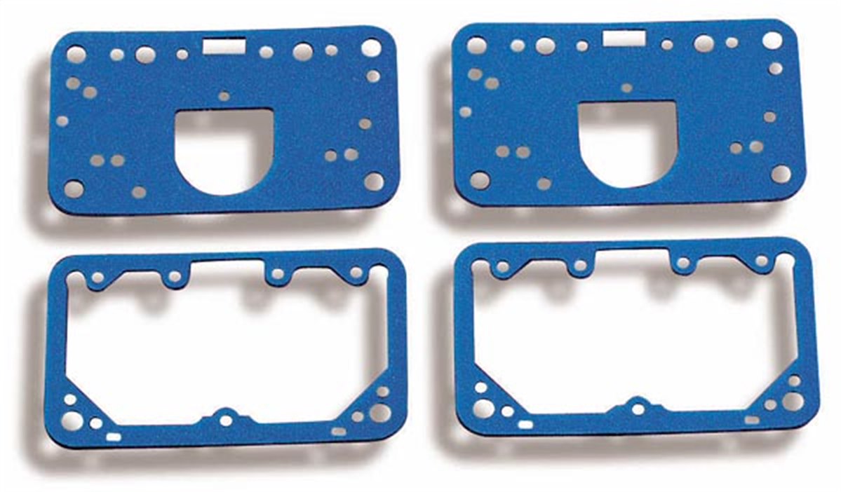Holley Carburetor Metering Block Gasket, For Use With Holley Model 4150 Carburetors, Blue, Set of 2 - 108-200