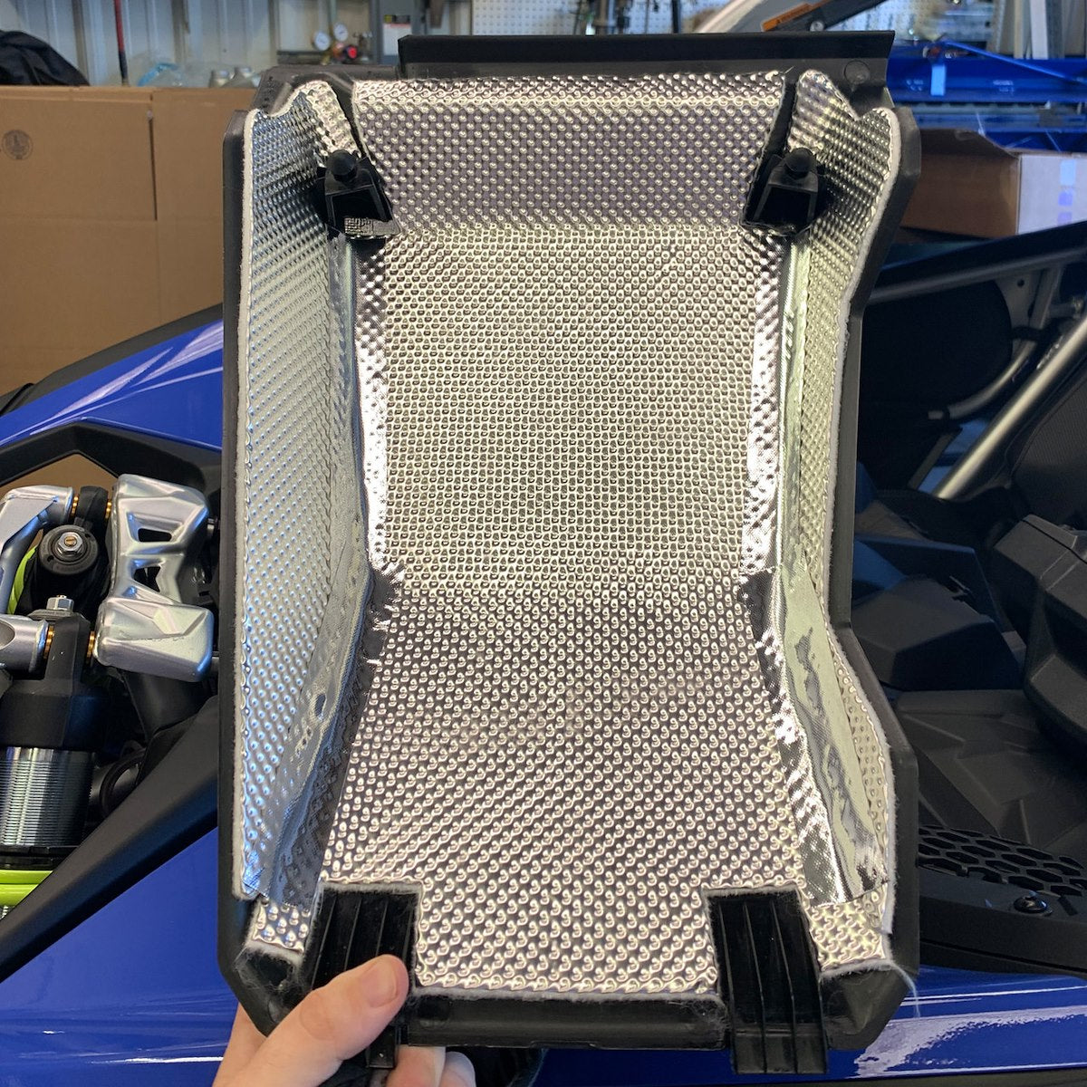 Design Engineering Thermal Acoustic Insulation, 3/16 in Thick, Aluminum Face Bonded To Composite Fiberglass Core, 4 ft Length X 21 in Width - 50502