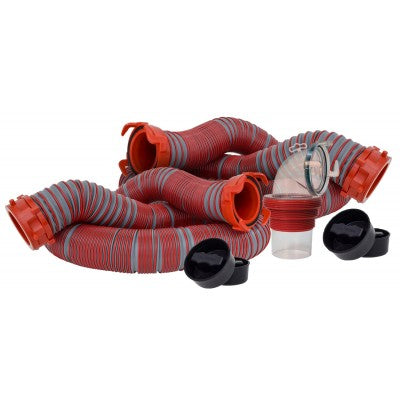 Valterra Sewer Hose, 20 ft Extended Length, 3 in Diameter, 25 Mil TPE Material - D04-0475