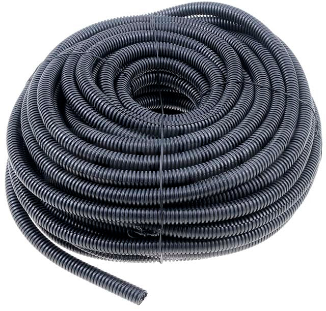 Dorman Wire Loom, Black, 100 ft Length x 3/8 in Diameter Tubing - 86632