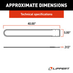 Lippert Slide Out Floor Protector, 40 in Length x 5 in Width, Set Of 2 - 134993