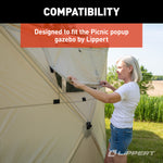 Lippert Portable Canopy Panel, For Lippert 12 ft x 12 ft Pop-Up Gazebo, 69 in Height x 70 in Width - 2021123290