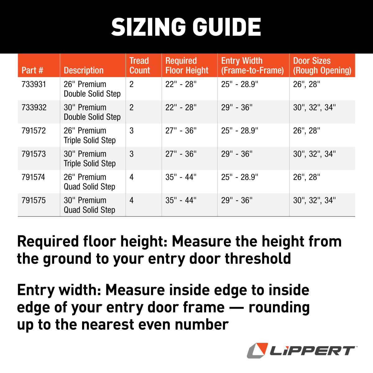 Lippert Entry Step, SolidStep  3.0, 2 Manual Fold-Up Steps, With 8 in Rise - 733931
