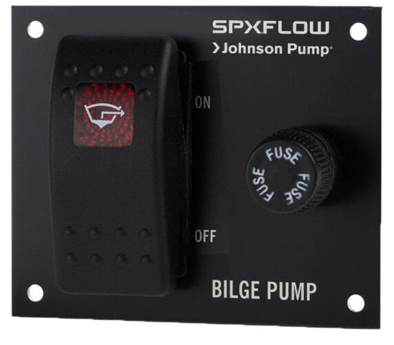 Johnson Pumps Bilge Pump Switch, 3-Way On/Off Switch, 12 V, Matte Black Finish - 82044