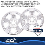 Coast2Coast Wheel Skin, 20 in, 5 Spokes, Chrome, Set Of 4 - IWCIMP490X