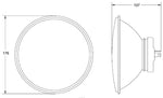 HELLA Headlight Conversion Kit, Replaces Sealed Beam Head Light, 7 in Round, H4 Bulb, Set Of 2 - 002395801