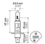 HELLA Headlight Bulb, H1 Bulb, 130 Watt, 12 V - 002089402