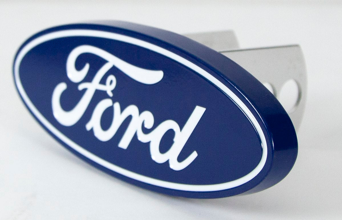 Plasticolor Trailer Hitch Cover, Fits 2 in Receiver, Blue/Chrome Plated - 002236