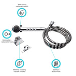 Dura Faucet Shower Head, Hand-Held With 60 in Reinforced Vinyl Hose, Chrome Plated - DF-SA130-CP