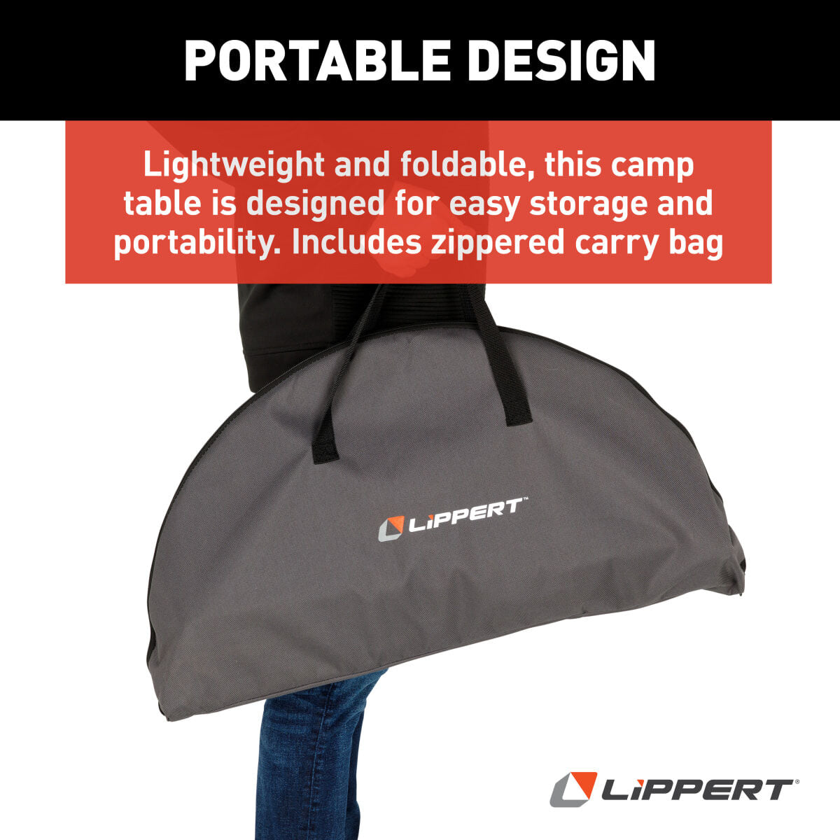 Lippert Table, 28.3 in Length x 28.3 in Width x 23.8 in Depth, 80 lb Weight Capacity - 2023053720