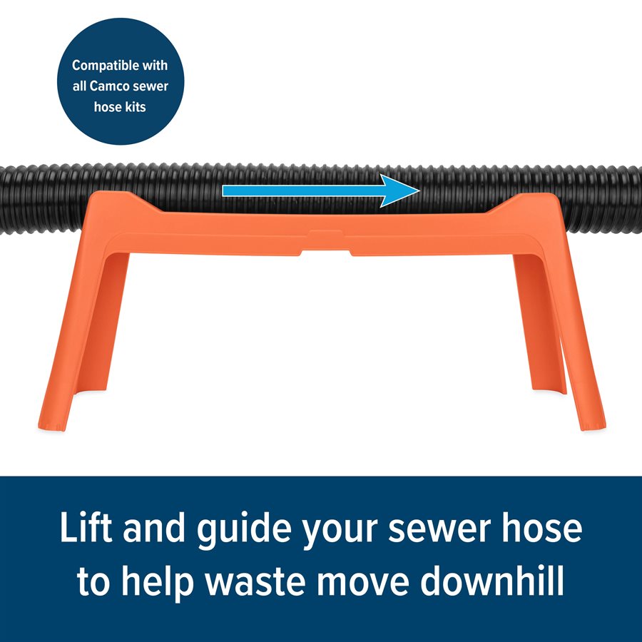 Camco Sewer Hose Support, With 5 Graduated Height Sections From 8-1/2 in To 10-1/2 in, Set of 5 - 43072